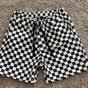 Vans Black and White Checkered Men Shorts
